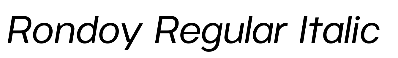 Rondoy Regular Italic